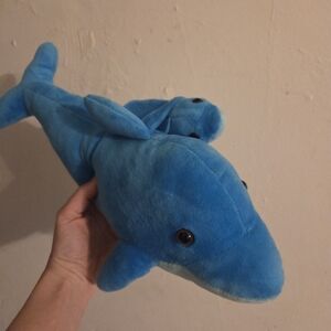 Fun Stuff Blue Dolphin Mom And Pup Plush NWOT